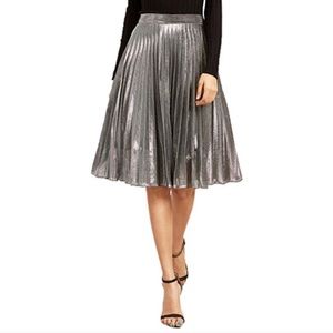 Silver metallic skirt